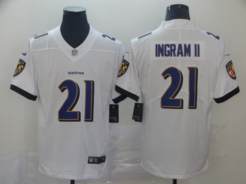 Men Baltimore Ravens 21 Ingram ii White Nike Vapor Untouchable Limited Player NFL Jerseys